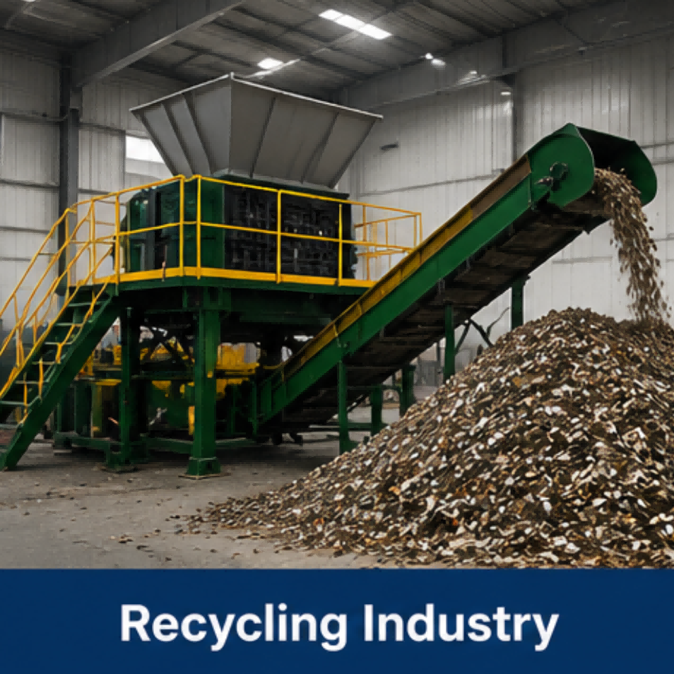 Industrial recycling and shredding application